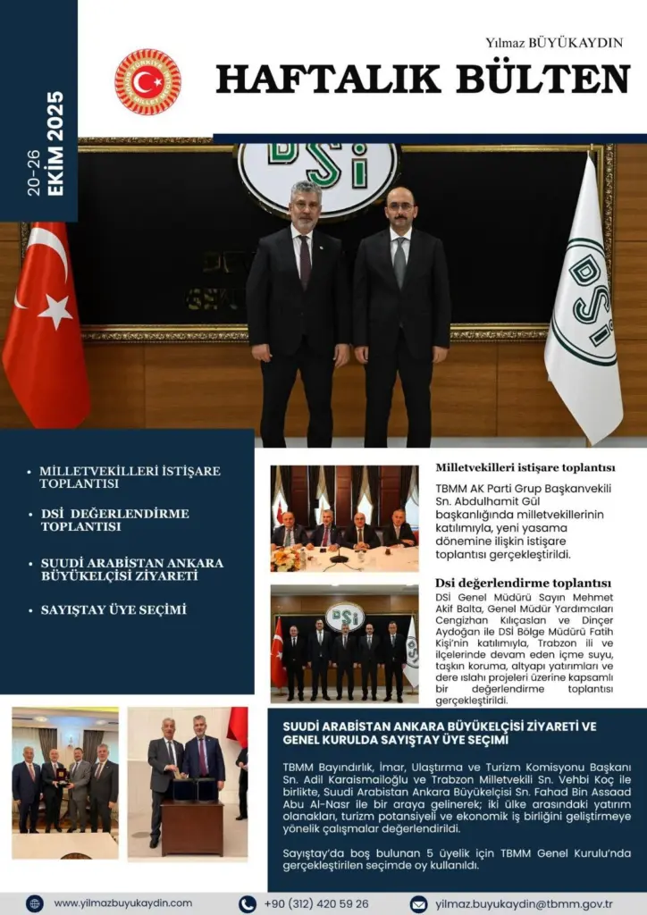 Haftalık Bülten: 20-26 Ekim 2025