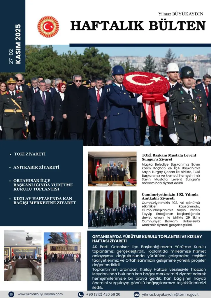 Haftalık Bülten: 27 Ekim - 2 Kasım 2025