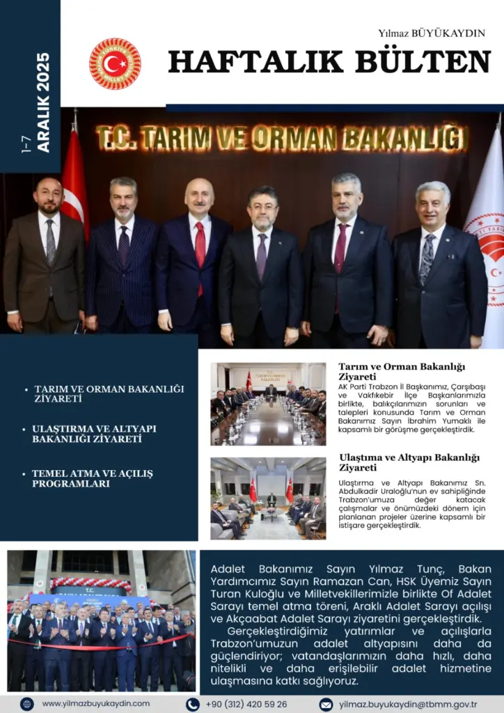 Haftalık Bülten: 1 - 7 Aralık 2025