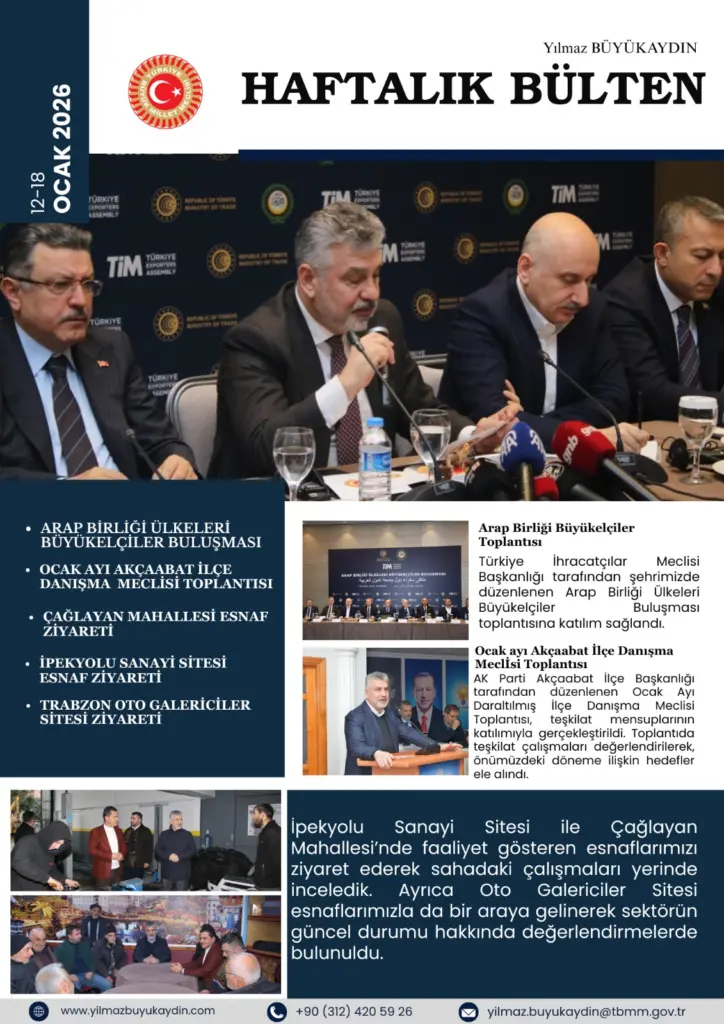 Haftalık Bülten: 12 - 18 Ocak 2026