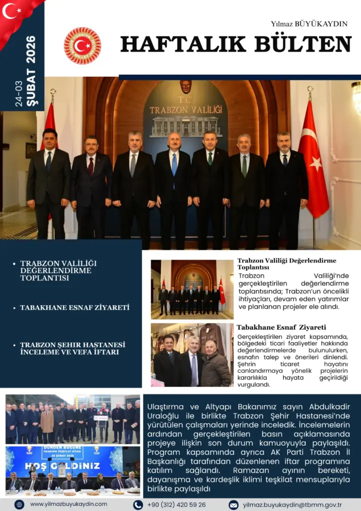 Haftalık Bülten: 24 Ocak - 3 Şubat 2026